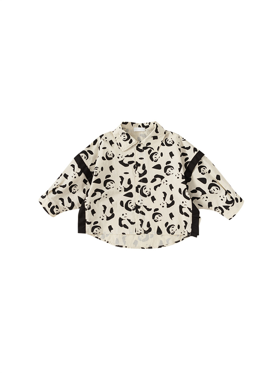 Babycity ropa de abrigo para niños camisa de los niños de algodón Panda Personalidad camisa de manga larga CY83025