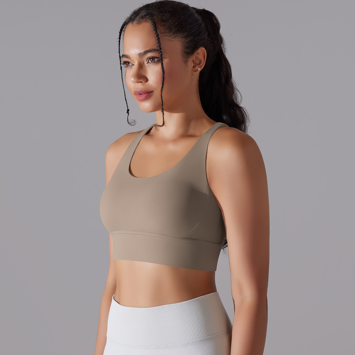 127g Weight Sleeveless Sleeve Length Nylon, Spandex Fabric Type Short Top Length Halter Crisscross Tank Tops Type Fitness, Yoga Occasion U Neck Neckline Solid Color Pattern Sports Style Sports Solid Color Nylon Spandex U Neck Active Tops Halter Crisscross Tank 92