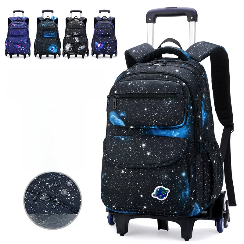 Set, suitcase, capacious water repellent backpack, 3 piece set
