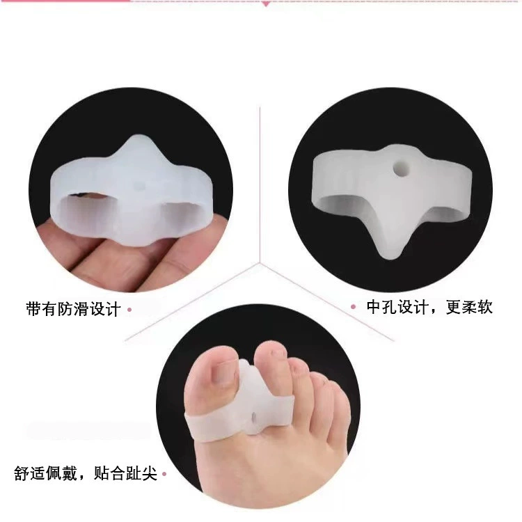 Двойное отверстие для пальцев ног корректор перекрытия сепаратор помогает большой палец вывернутые кости стопы анти-износ