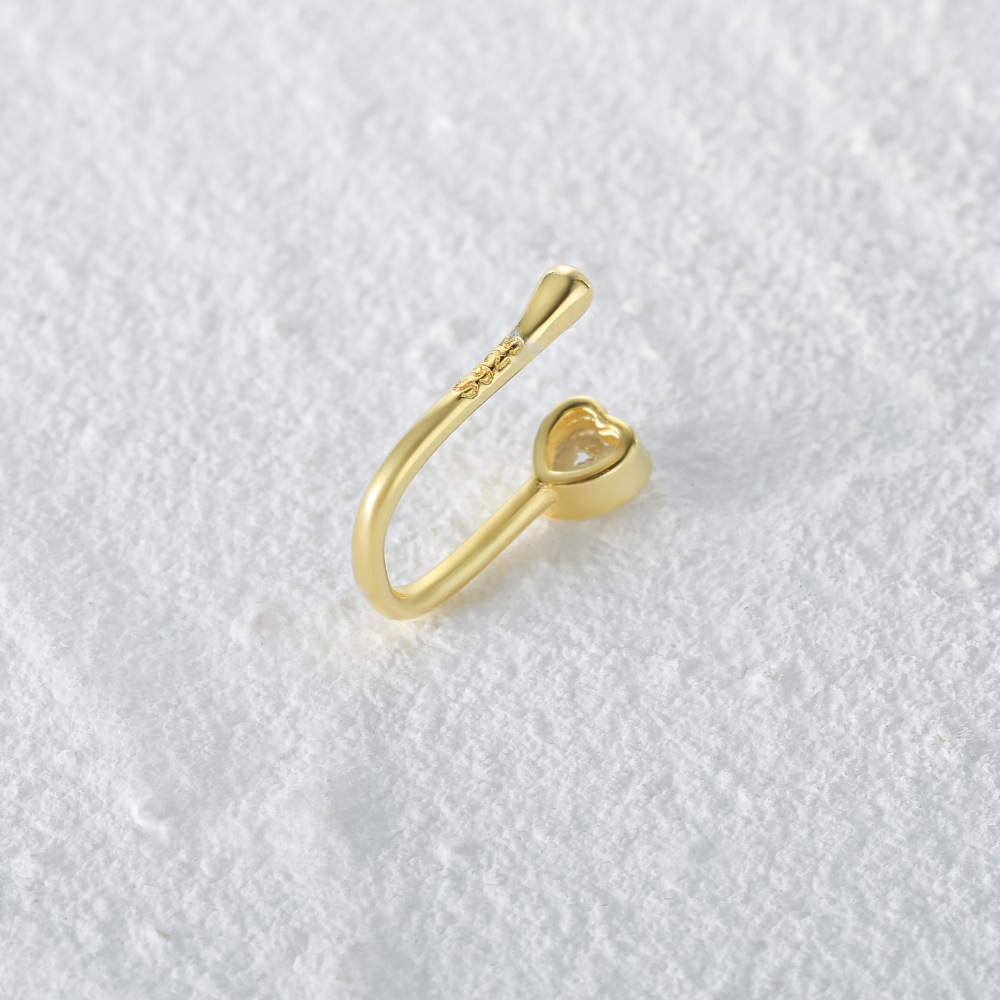 2g Weight Nose Ring Classification 1 Piece Quantity Daily, Street Occasion 925 Sterling Silver Material Star, Moon Pattern Women's Gender Plating Design Simple Style Style 1 Piece Nose Rings & Studs Simple Style Star Moon 925 Sterling Silver Plating 38