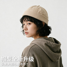 日系灯芯绒复古瓜皮帽子男秋冬季嘻哈雅痞街头帽百搭包头地主帽女