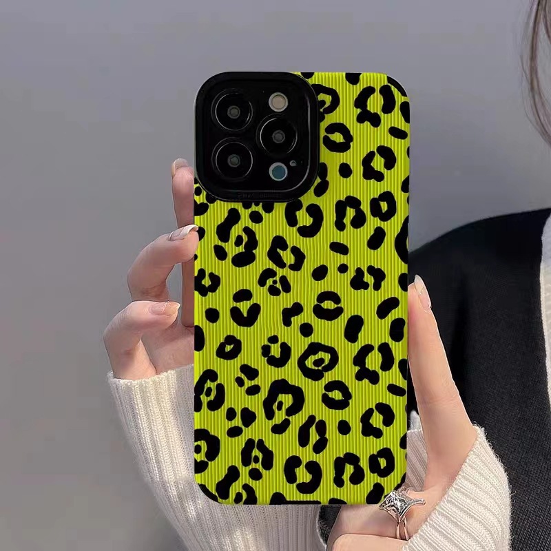 Cute Leopard Print Phone Case For Samsung A71 A53 A32 Protective_voghion.com