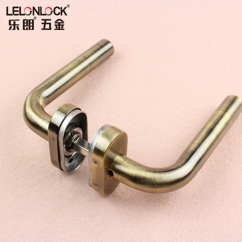 Mayorista 304 manija de codo de acero inoxidable cubierta ovalada manija de bloqueo de sección interior manija de cerradura de puerta de borde estrecho