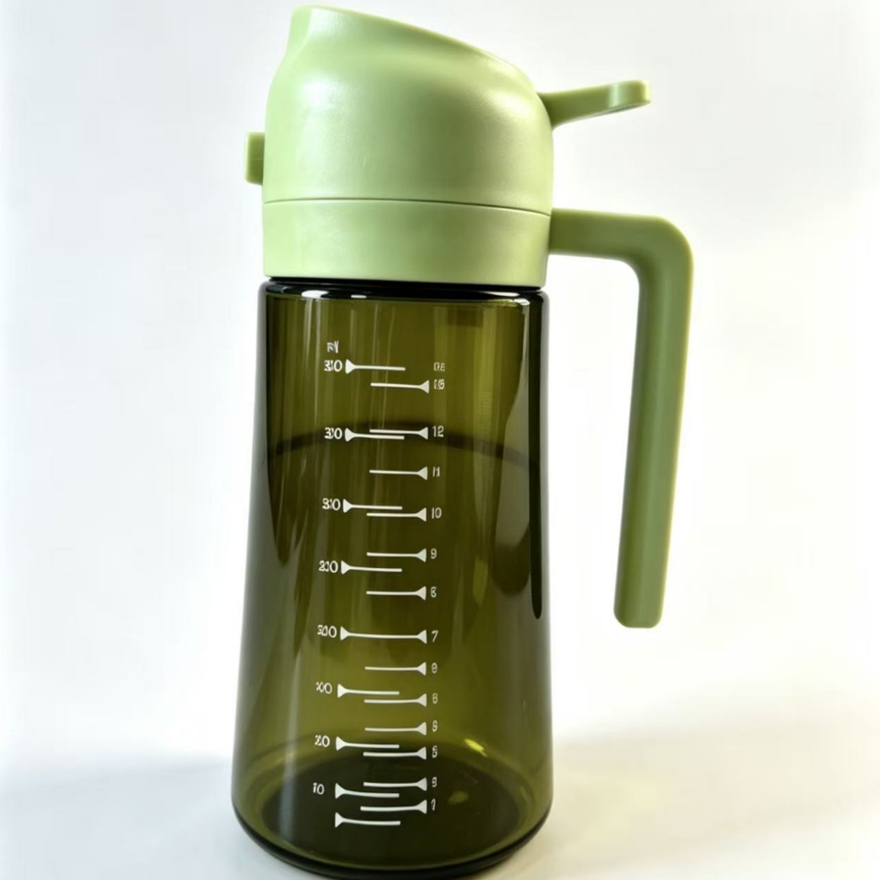 Pot de rociador de aceite espeso, vaporizador de aceite de vidrio atomizado automático integrado, pot de aceite de gran capacidad a prueba de fugas de aceite doméstico para cocina
