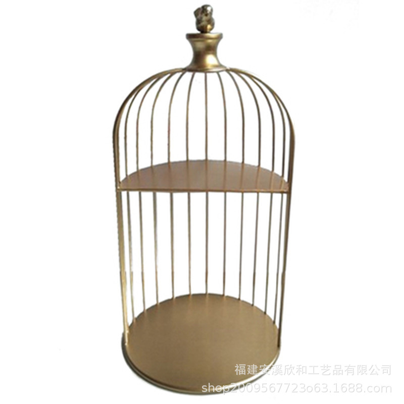 Ins cosméticos estante de almacenamiento jaula de pájaros de hierro forjado estante de escritorio estante de aparador estante de acabado de cuidado de la piel caja de almacenamiento de lápiz labial