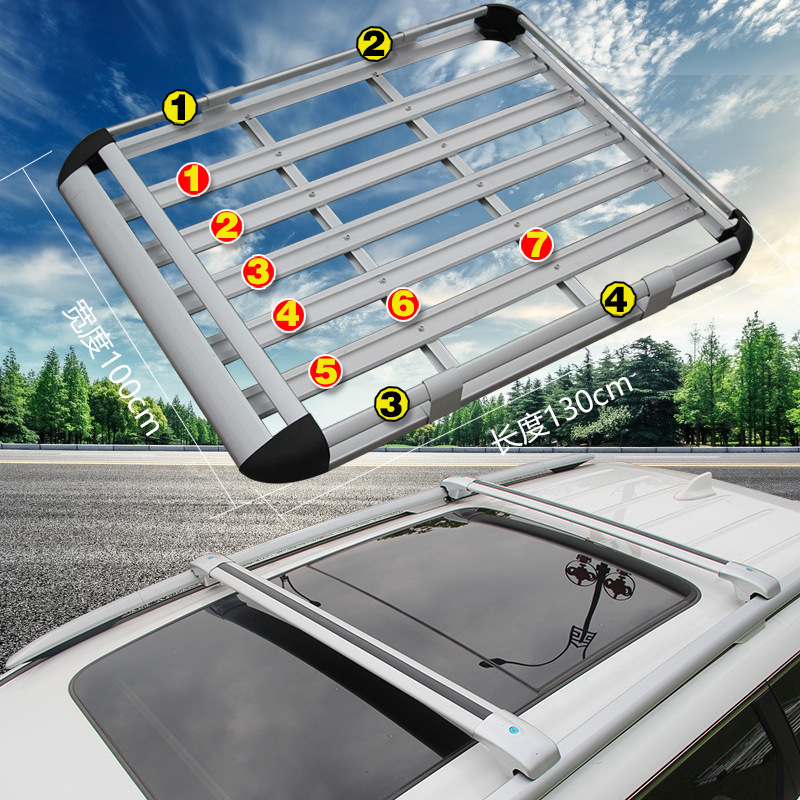 Frame Luggage Carrier | Universal Roof rack - best-seller-100x130-big-tiger-head-crossbar-gift-silver