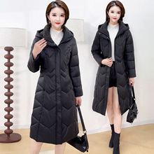 中长款PU皮棉衣棉服女2025年冬季新款洋气修身中老年妈妈棉袄外套