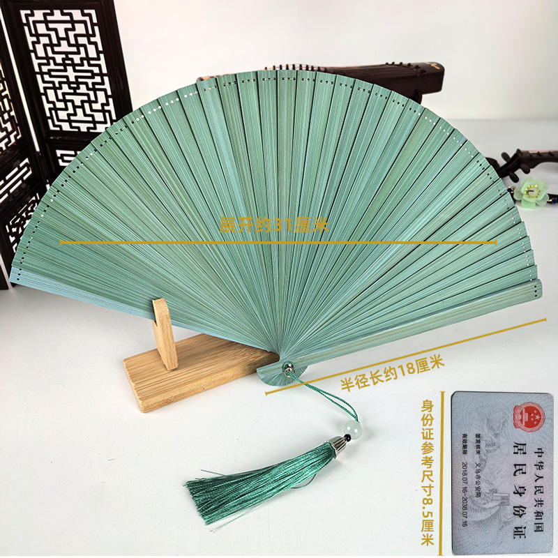 Ventilador antiguo ventilador plegable de verano chino chino cheongsam ventilador plegable de bambú artesanía ventilador pequeño ventilador de baile ventilador image 58