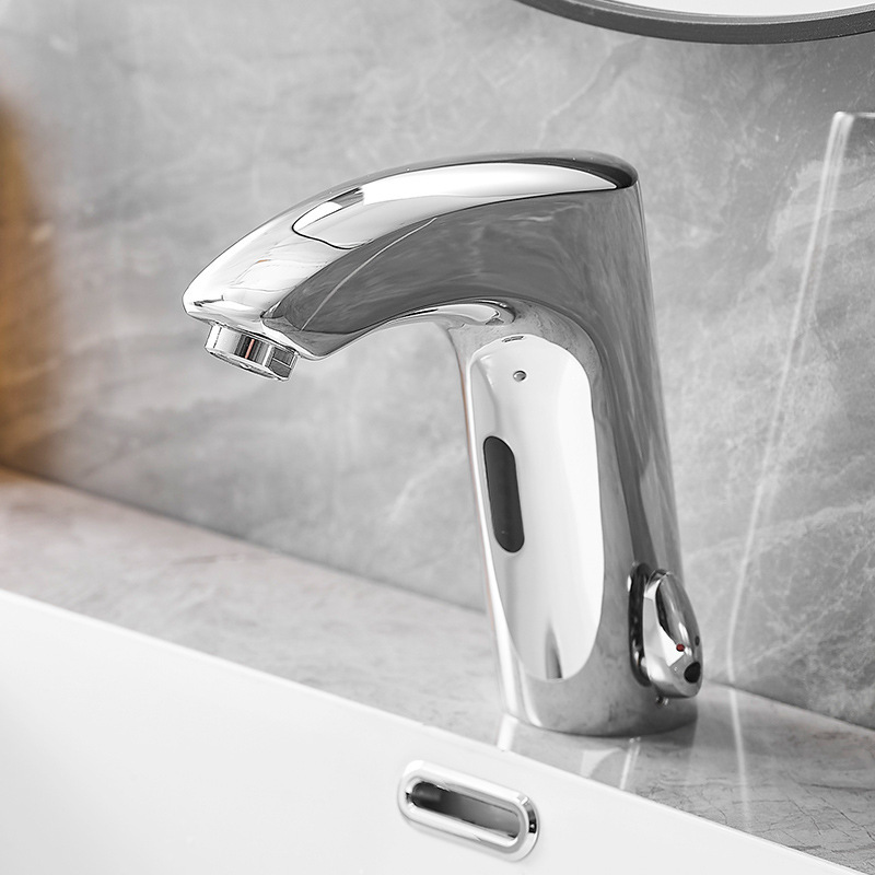 All-Copper Smart Sensor Faucet Infrared Automatic Switch Water Outlet Countertop Basin Non-Contact Handwasher
