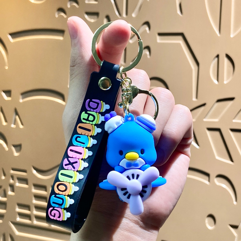 Llavero de dibujos animados de Sanrio con diseño de perro de orejas grandes, colgante, adorno de llavero de Kuromi, artículos pequeños, pequeño regalo