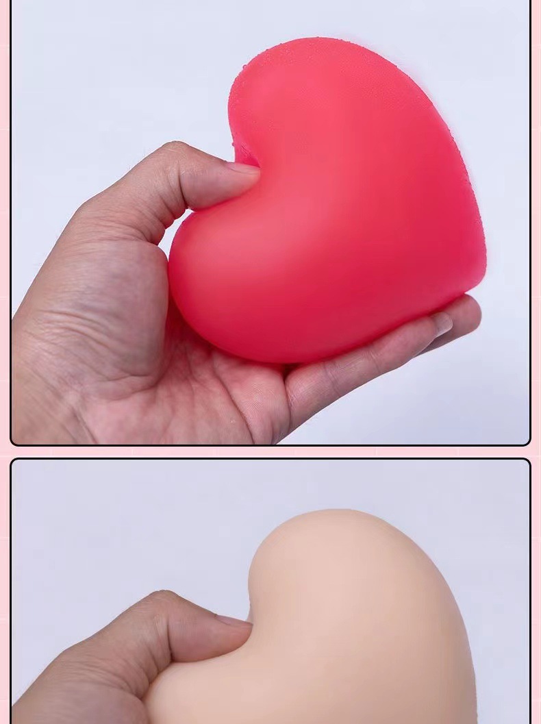 Heart-Shaped TPE Manual Masturbator Cup with Reverse-Mold Texture and Squeeze Vent Ball — detail image 19