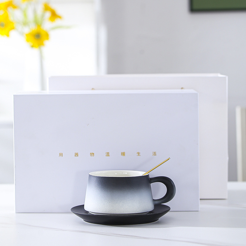 高颜值下午茶咖啡杯陶瓷杯马克杯送礼咖啡杯拉花杯活动礼品情侣杯|undefined