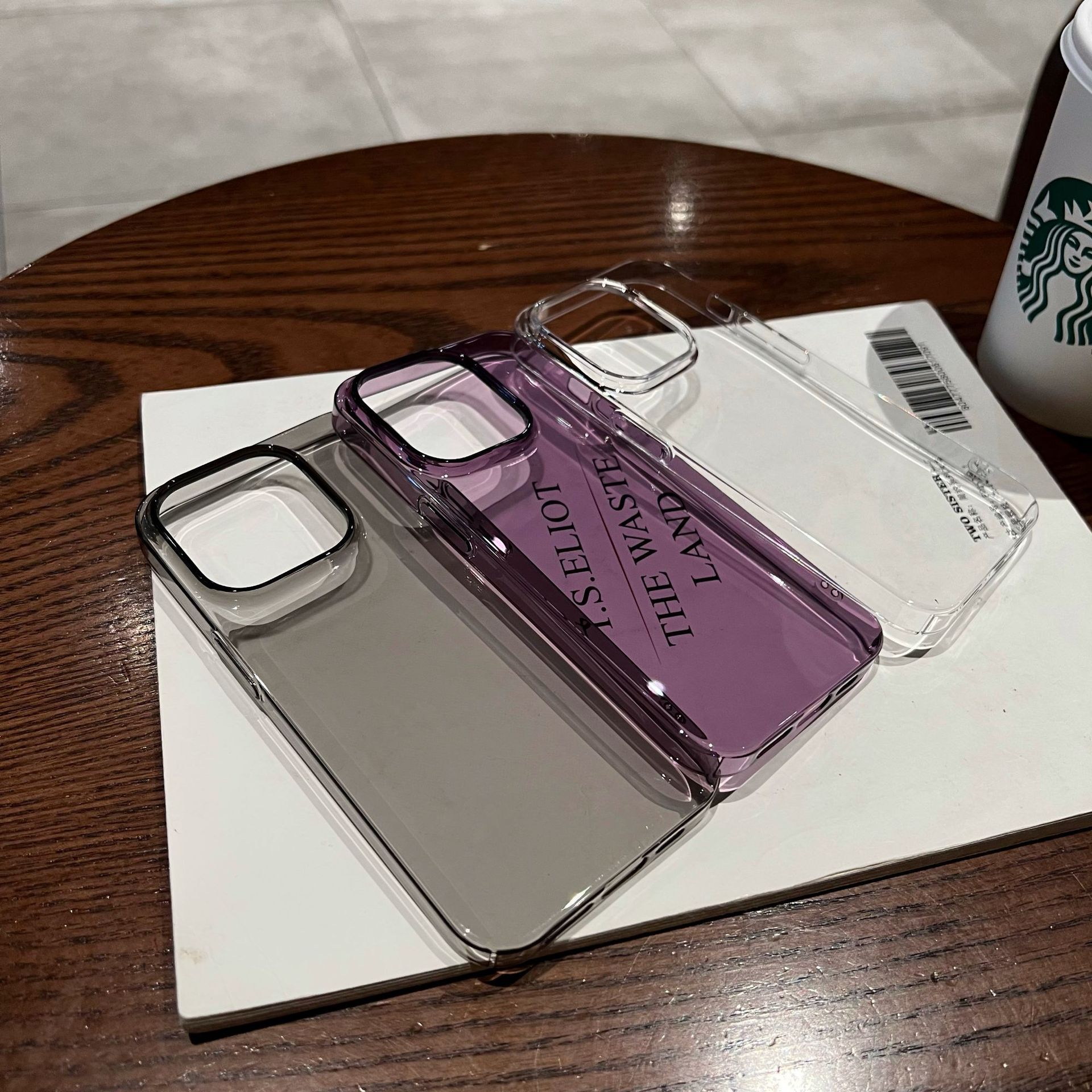 適用iPhone15promax手機殼簡約大孔鏡頭防摔蘋果14高透硬殼保護套