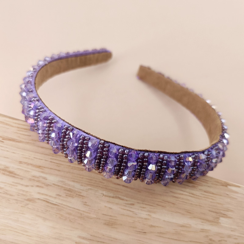 CB20170002-2cm水晶米珠布艺塑料发箍-主图二