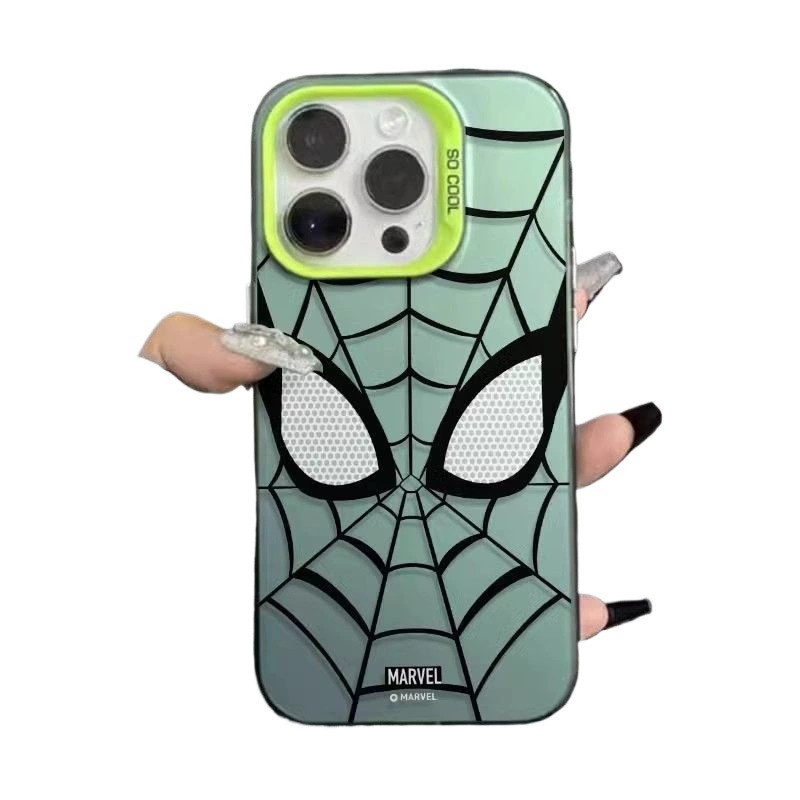 Чехол для телефона (Apple) iPhone 11–17 серии, матовый дизайн Spider-Man, лёгкий 10 г
