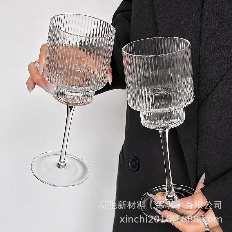 Taza de pie alto PS taza de champagne bar KTV plástico vino espumoso taza de vino de fruta dulce taza de champagne de pie alto restaurante europeo