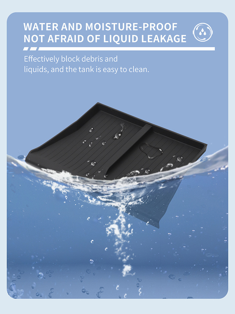Suitable for Tesla Cybertruck Central Control Silicone Wireless Charging Anti-Slip Mat Car Water Cup Car Decoration Accessories