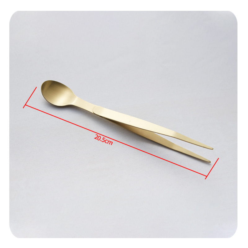 Sabor palillos de acero inoxidable sabor degustación palillos cuchara Pinzas utensilios de cocina integrados Chef del hotel platos de doble uso cuchara de sabor
