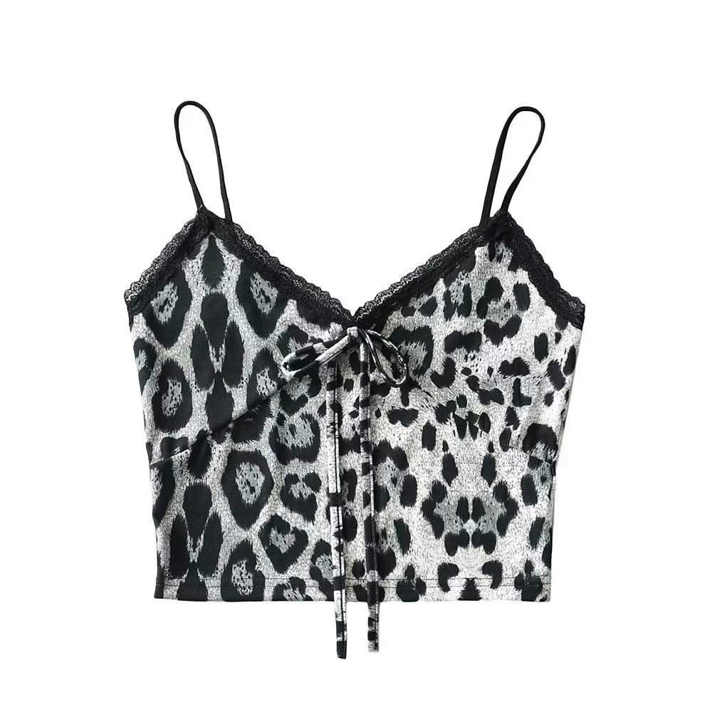 retro leopard print sling vest  NSAC34408