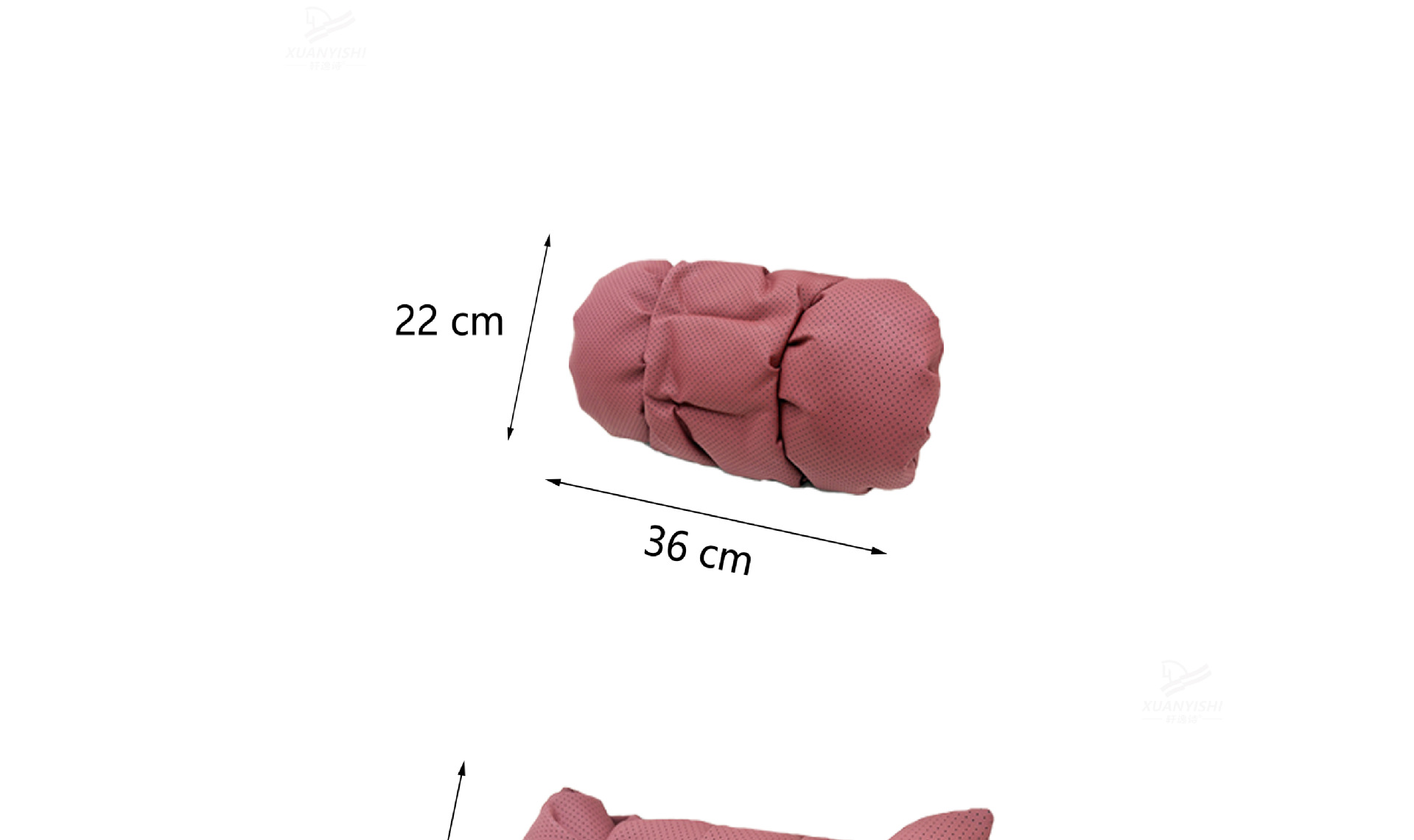 Amazon Car Headrest Premium Anti-Stain Leather Bubble Cotton Car Pillow Breathable Ventilated Car Lumbar Cushion Waist Support