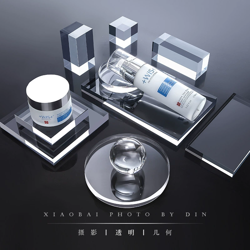 Прозрачный акриловый геометрический реквизит для фотографий стерео квадратный кубовидный цилиндрический стеклянный шар фотография Фон доска украшения