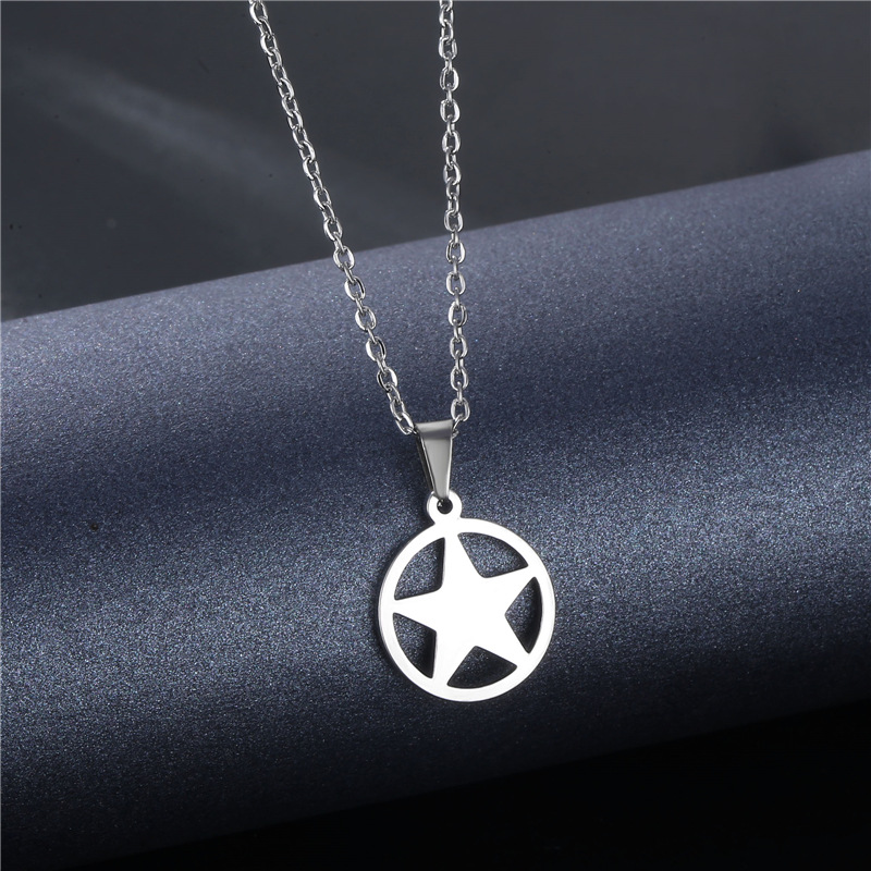 Wholesale Jewelry Stainless Steel Hollow Geometric Tag Necklace Nihaojewelry display picture 53