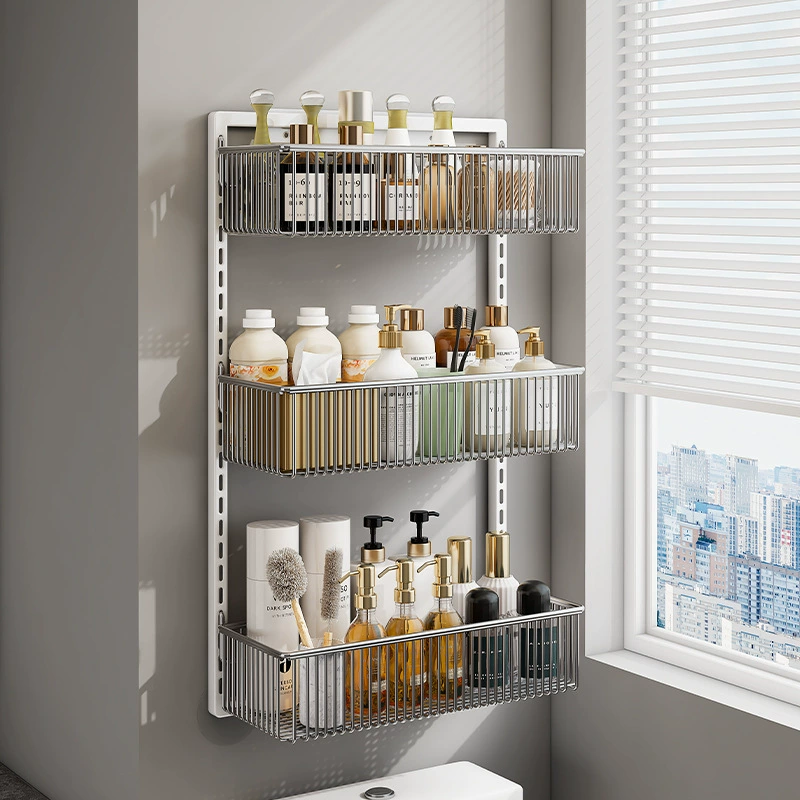 Многослойная полка для хранения в ванной комнате, туалет, настенная полка для хранения из нержавеющей стали 304 над унитазом