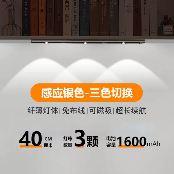 ♤♤◈◈♥♥Graphite Black-40CM-Night Sensing + All Day Sensing + Always On + Three Color Switching + Brightness Adjustment♤♤◈◈♥♥