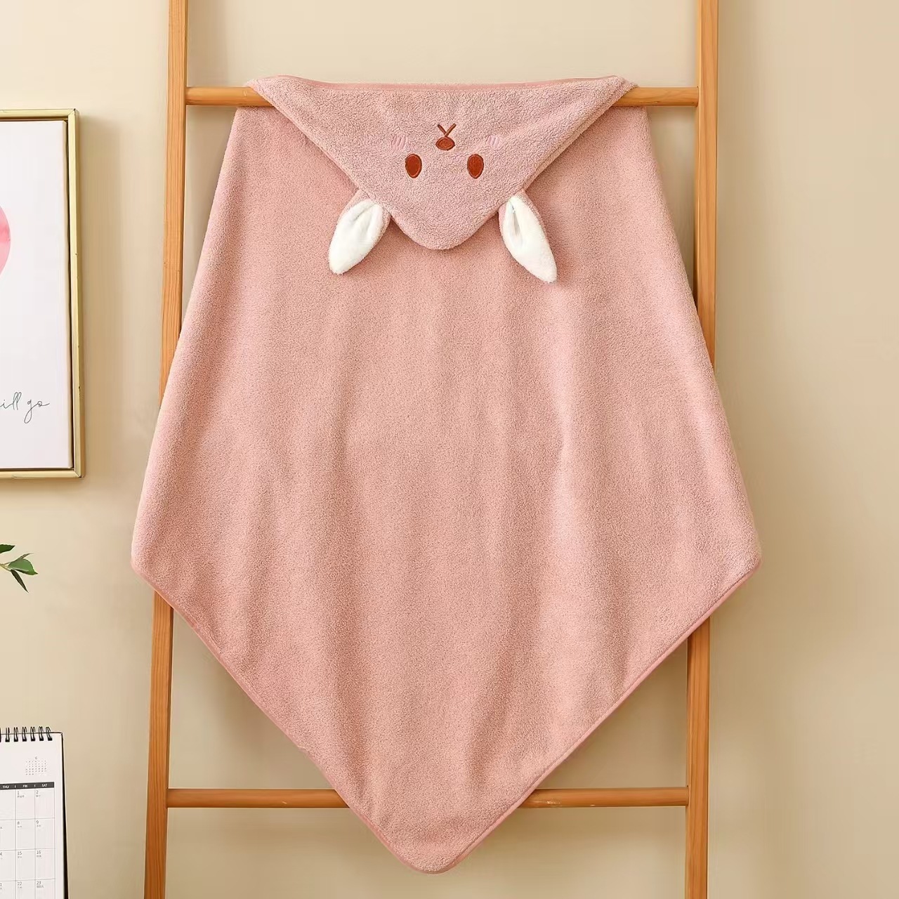 Capa para niños de lana de coral, toalla de baño para recién nacidos, envoltura cuadrada para bebés, sujetador para niños, cabello lacio