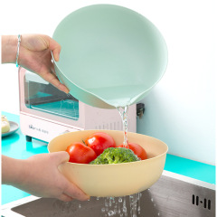 Double-layer draining basket vegetable basket plastic household kitchen multi-functional draining basin fruit basket wholesale