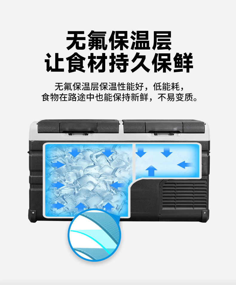 Ice Tiger Compressor Car Refrigerator Car Home Dual-use Refrigeration 12v24v Portable TW75 Dormitory Mini Refrigerator