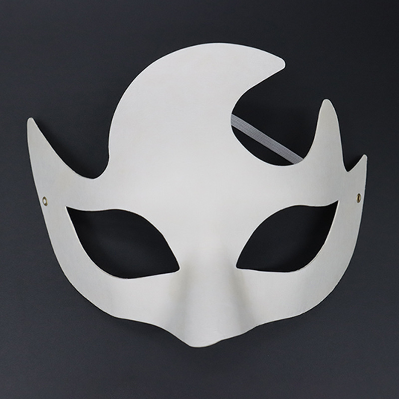 Carnaval máscara de papel pulpa en blanco pintado a mano Copa del Mundo pintura de ayudas didácticas de jardín de infantes 3D DIY pintado a mano facial
