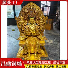 密宗藏佛鎏金彩绘制作厂家四臂观音觉沃佛厂家各种护法神佛像