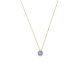 Cross-border Accessories 925 Sterling Silver High-end Light Luxury Japanese Style Natural Tanzanite Necklace for Women Amethyst agete Pendant
