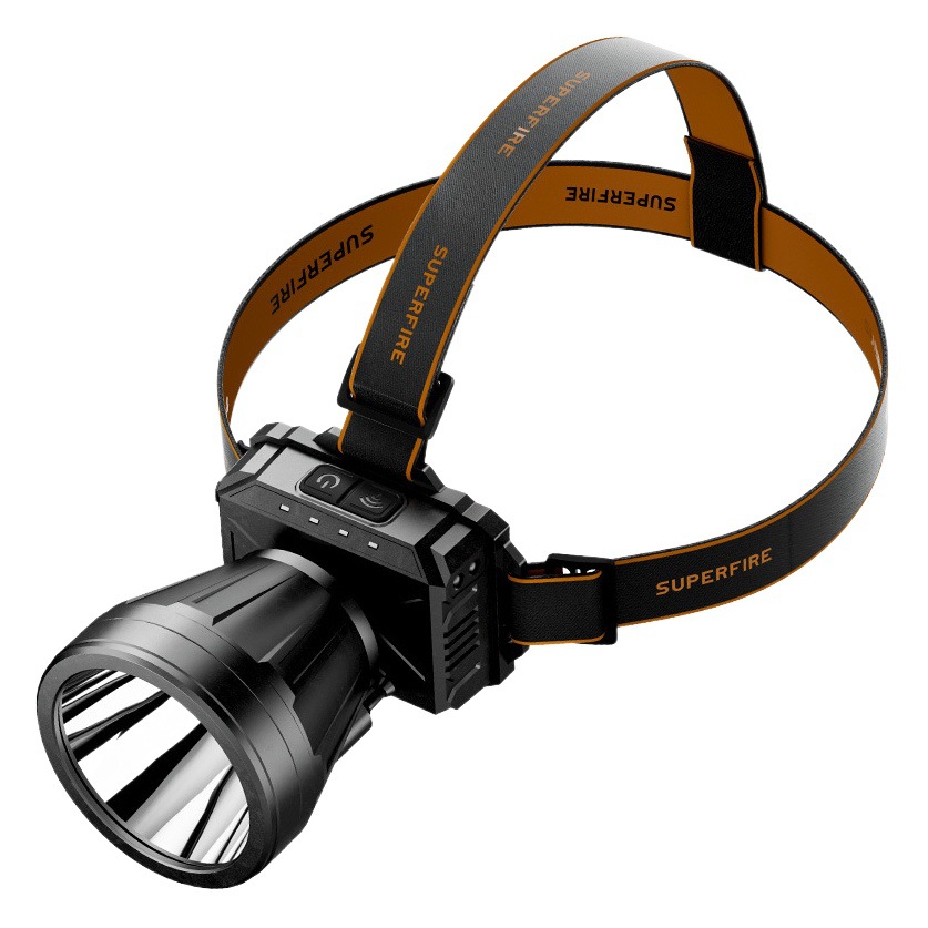 Shenhuo al por mayor inducción fuerte luz faro de largo alcance iluminación al aire libre aventura lámpara de inducción montada en la cabeza fabricante de faros industriales y mineros