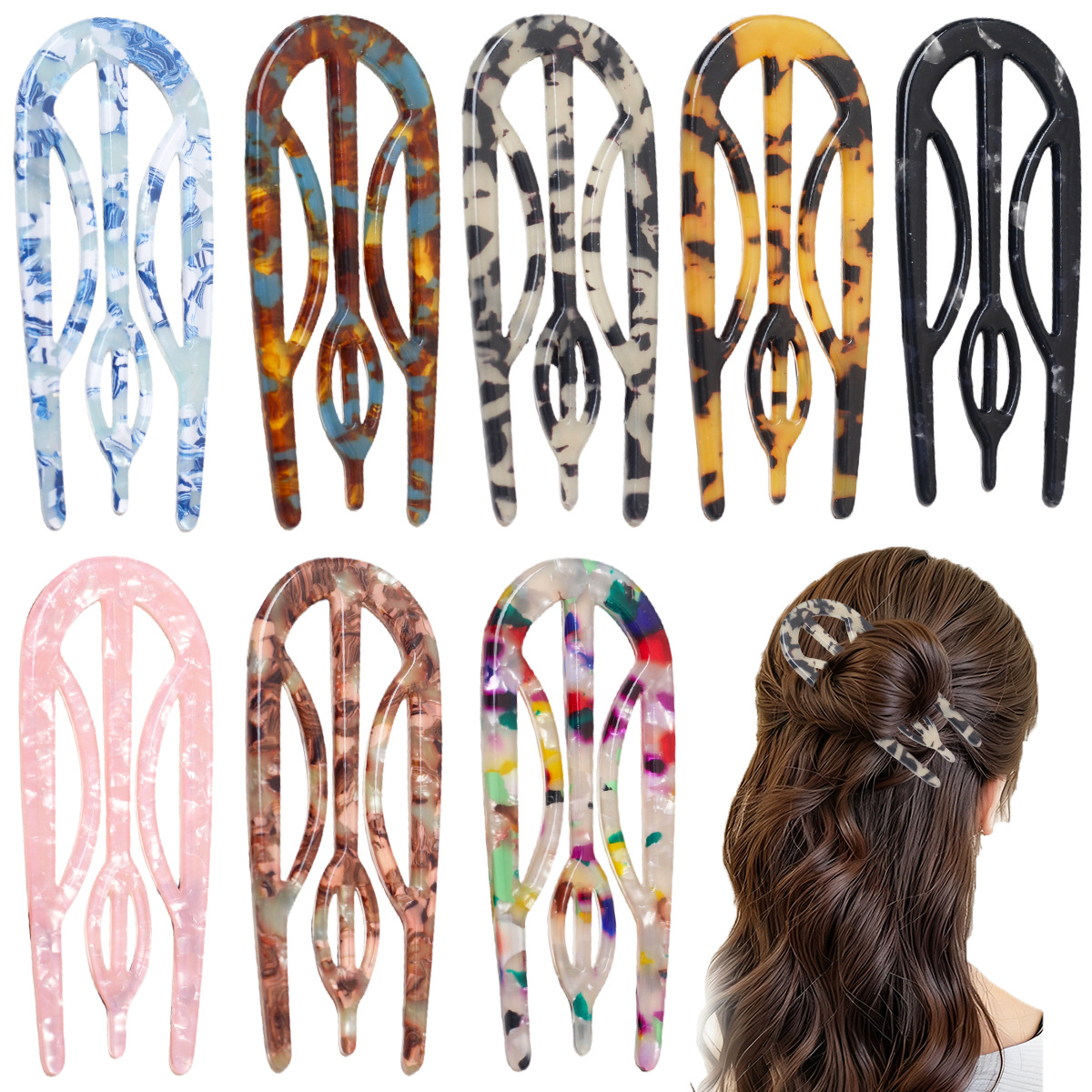 Clipper de cabello de PVC grande en forma de U, pellizco de cabello de mujer, nuevo estilo chino, nuevo estilo de cabello de alta calidad image 1
