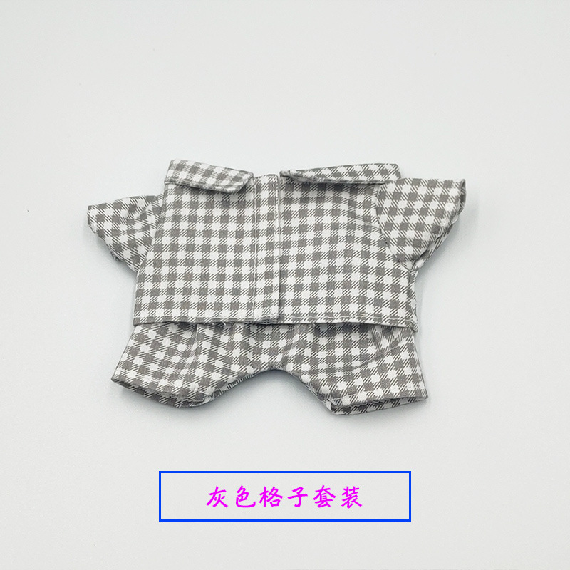 10cm20cm muñeca ropa camisa a cuadros pijamas traje 15cm muñeca de juguete muñeca de algodón ropa de la muñeca