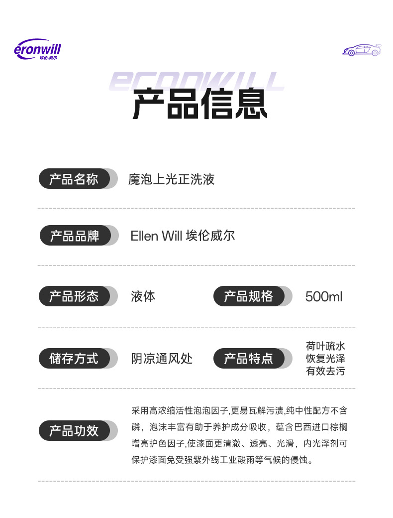 Magic Foam Polishing Car Wash Concentrate Foam Car Wash Liquid Water Wax Original Solution for Stain Removal and Brightening, Special Foam Liquid for Car Wash Shops