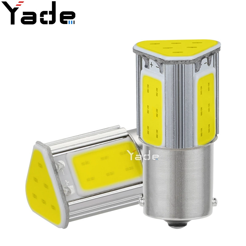 Автомобильный светодиодный указатель поворота COB стоп-сигнал задний Фонарь 1156 1157 BA15S яркий светодиодный мотоциклетный свет