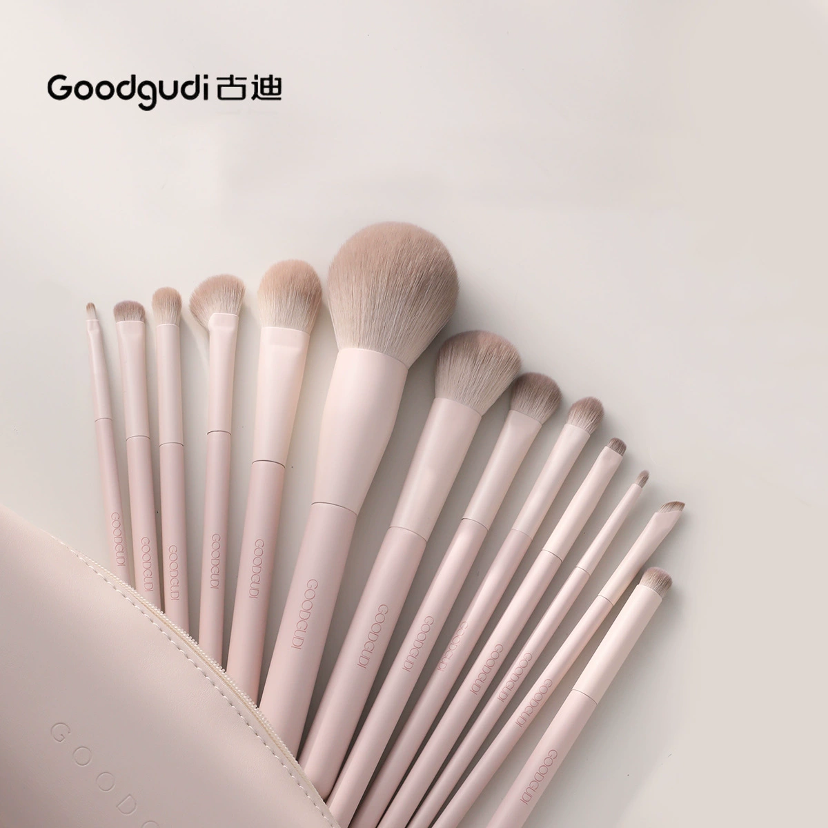 Makeup brush set Goodgudi, eye & face contouring, 5–10 pieces with organizer bag
