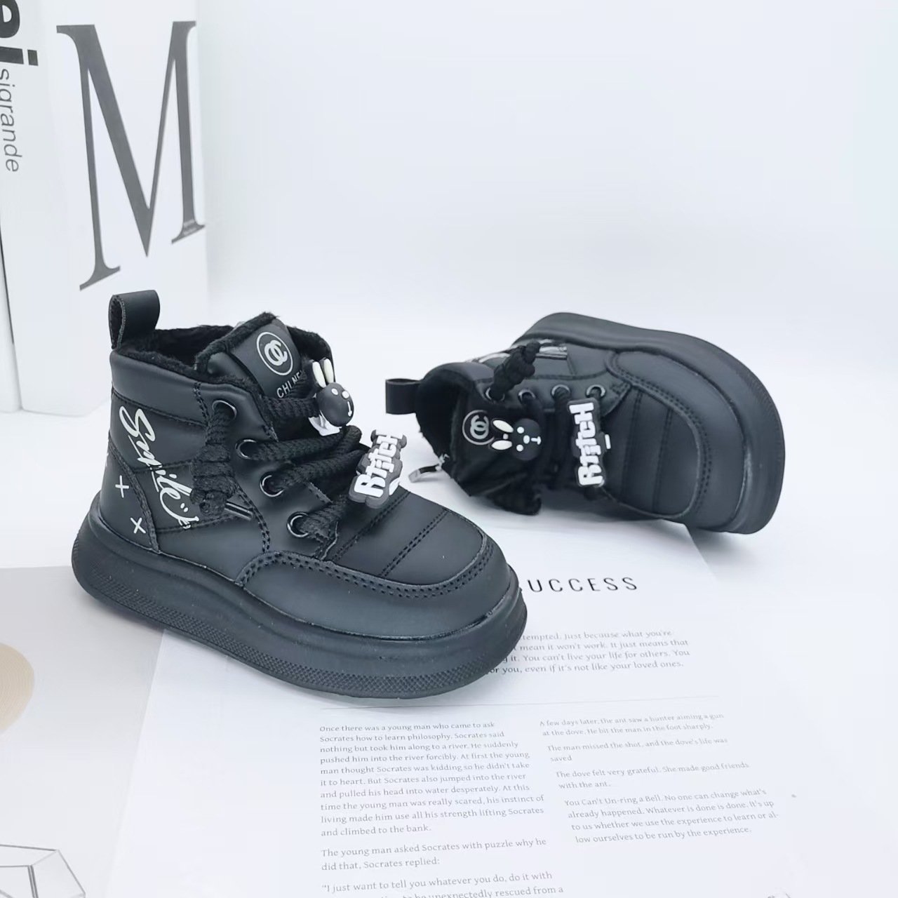 Botas de algodón de invierno de lana para niños y niñas botas de nieve zapatos de algodón para niños zapatos deportivos de algodón para niños zapatos de niñas