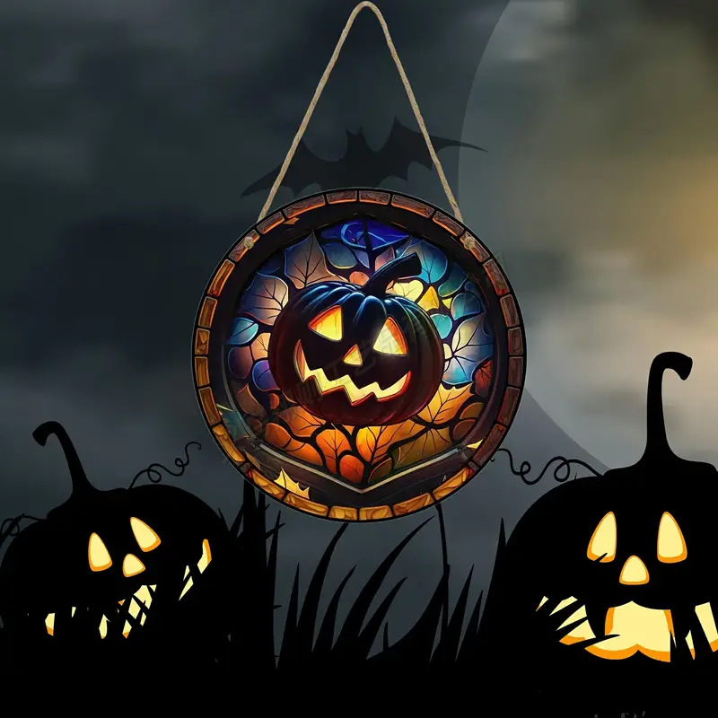 Transfronterizo serie de Halloween acrílico captador de sol artesanía decoración creativa colgante acrílico disco
