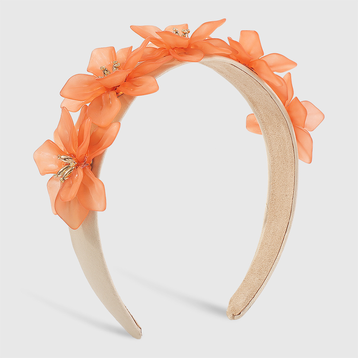 F5594 Europe And America Cross Border Fashion Design Three-dimensional Resin Flower Headband Temperament Artificial Flower Headband Hair Accessories Female display picture 11