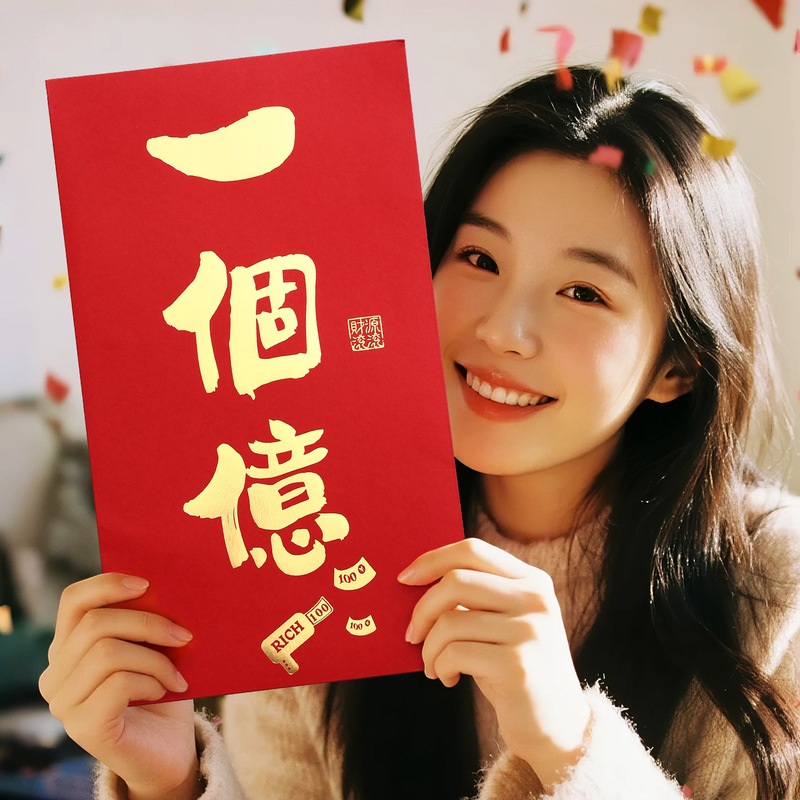 一个亿超级大红包袋特大号创意个性2026新款高新年万元利是封红包|undefined