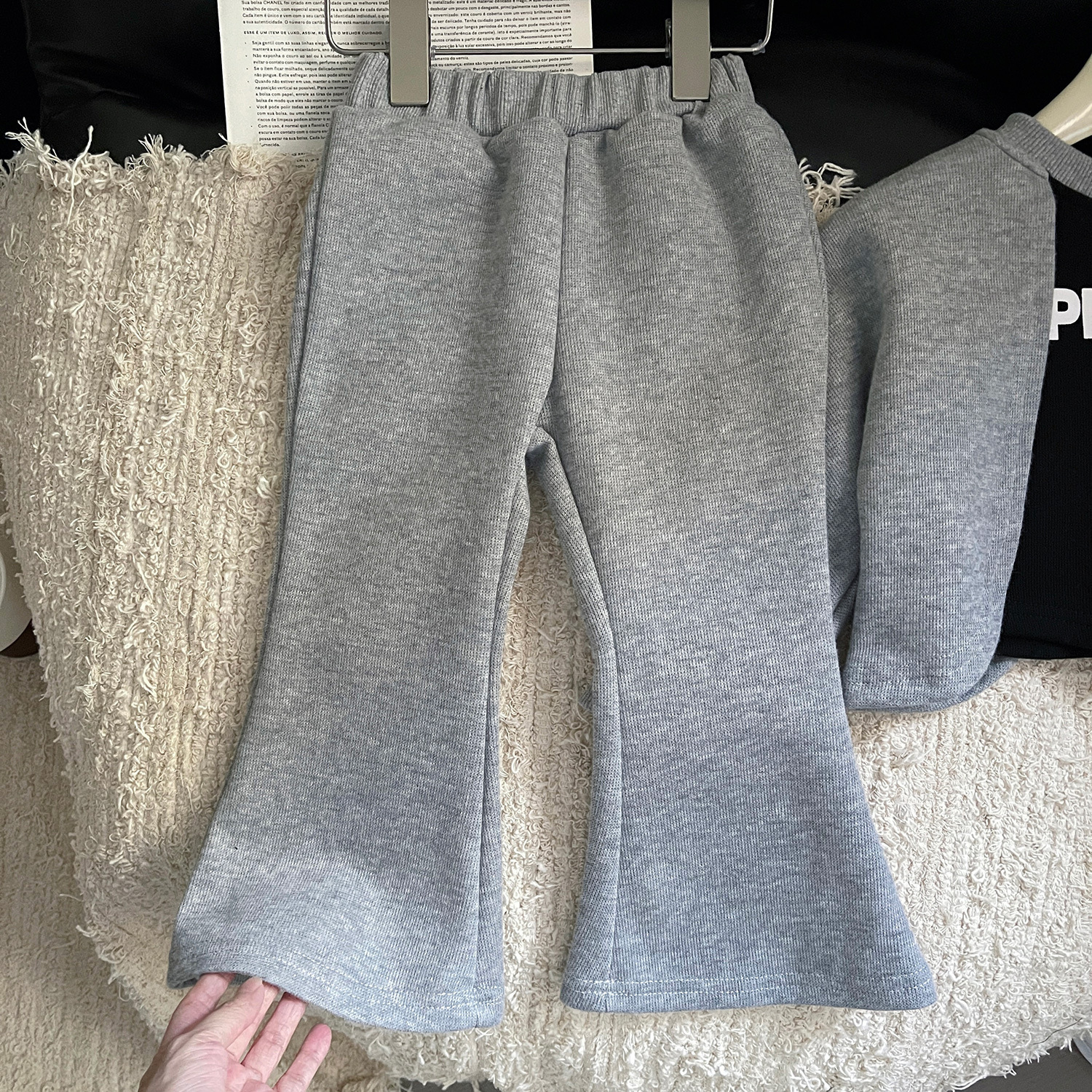 Conjunto de dos piezas con capucha informal para niña, edición coreana, otoño 2023, 23500_voghion.com