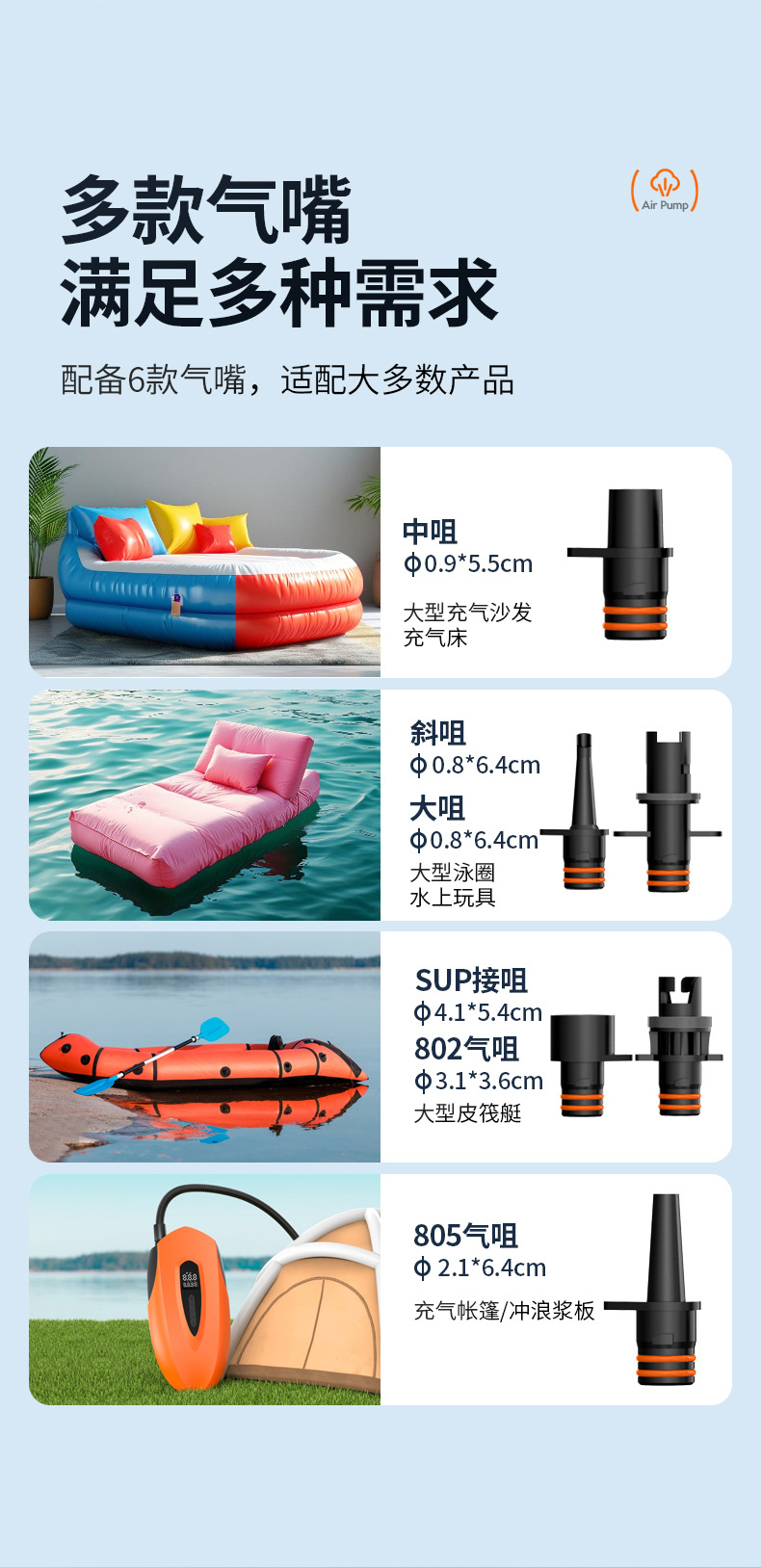 Car Inflatable Pump Outdoor Kayak SUP Pulp Board Tent Inflatable Mattress Portable Electric Wireless Air Pump