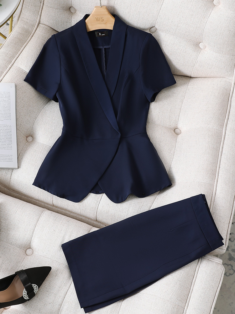 Women's Clothing Professional black suit jacket thin short sleeve temperament summer new professional suit suit lady work suit_mkmklike.com