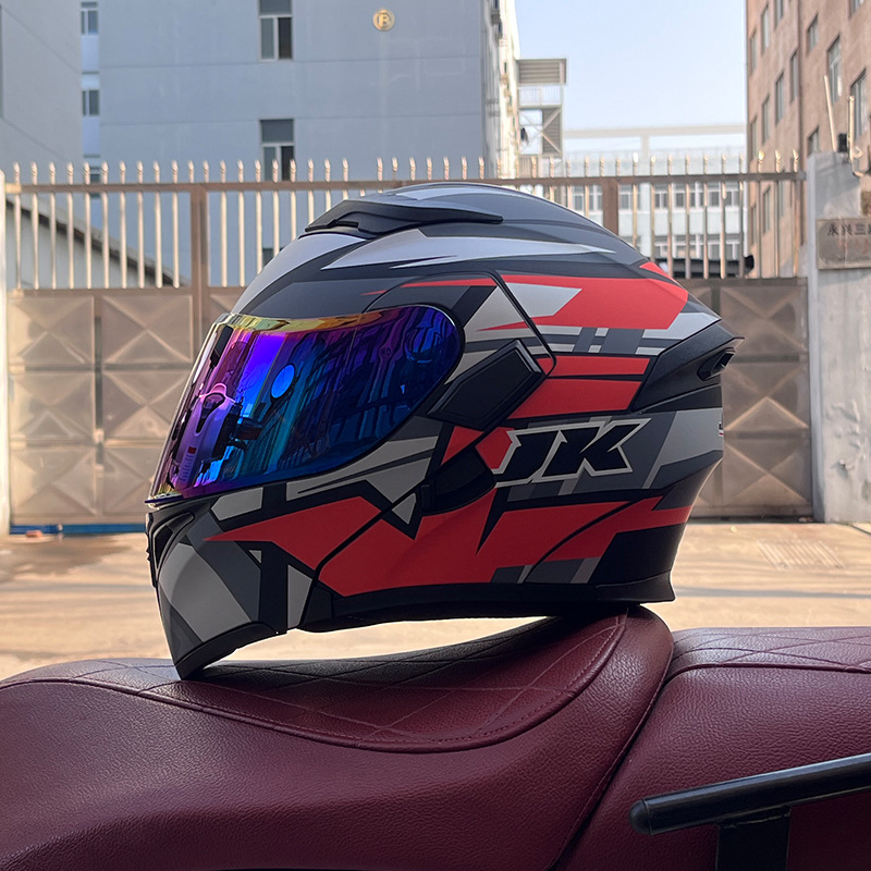 JIEKAI 3C certificado casco de motocicleta para hombres y mujeres casco completo de motocicleta casco de exposición Bluetooth casco de coche eléctrico