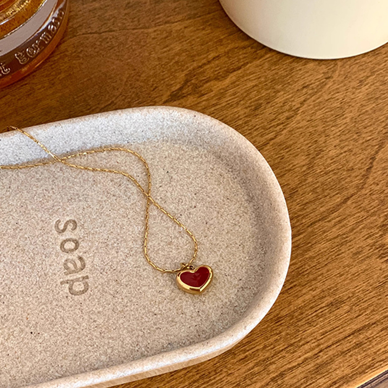 Drip Oil Love Necklace, beliebt im Internet, mit dem gleichen hochwertigen und minimalistischen Temperament. Halskette für Mädchen_voghion.com